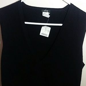 J Crew Black v neck sweater vest